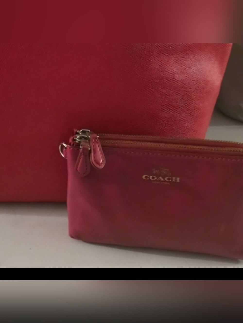 Coach Cherry Red Wallet / Pouch